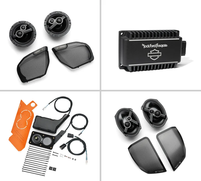 Harley Davidson Audio powered by Rockford Fosgate Stage II+ 4-Speaker Kit Package