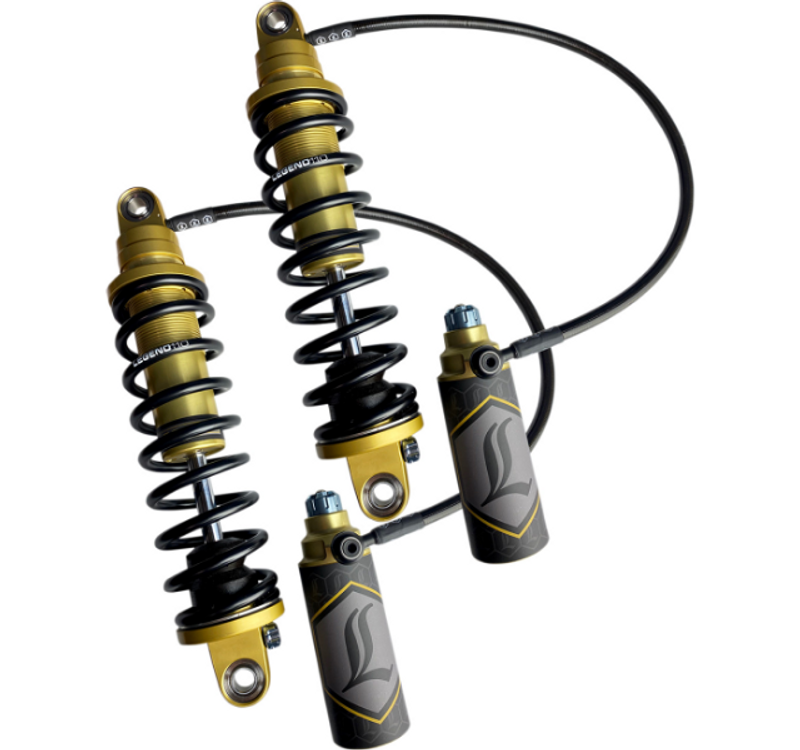 Legend Suspension Standard REVO ARC Remote Reservoir FL Coil Suspension 13" for '14-Up Harley Davidson Touring Models - Gold