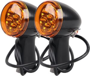 LED Rear Turn Signals Lights Bracket With 3 Color Lens Compatible With  Harley Sportster XL883 XL1200 Iron Forty Eight, Black