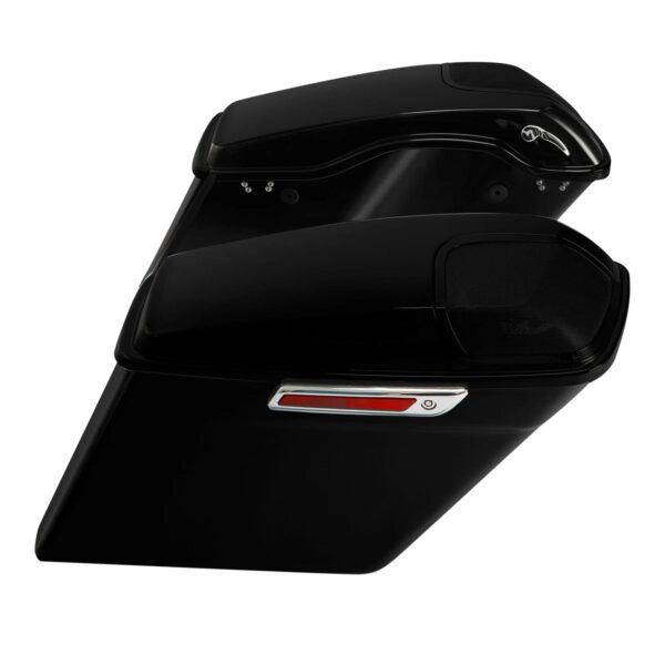 5" Hard Saddle Bags 5x7" Speaker Lid Bracket Fit For Harley Softail 84-17 Black - Image 3